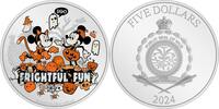 Niue 5 Dollars FRIGHTFUL FUN Disney 2 Oz Silver Coin 5$ Niue 2024 -