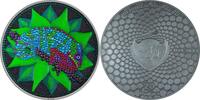 Palau 20 Dollars CHAMELEON Dot Art 3 Oz Silver Coin 20$ Palau 2025 -