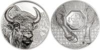 Mongolia 2000 Torog BISON Wild Mongolia 3 Oz Silver Coin 2000 Togrog Mongolia 2025 -