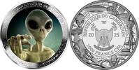 Cameroon 2000 Francs ALIEN FACE We are not Alone 2 Oz Silver Coin 2000 Francs Cameroon 2025 -
