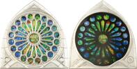 Pitcairn Islands 5 Dollars SAGRADA FAMILIA Rose Windows Silver Coin 5$ Pitcairn Islands 2025 -