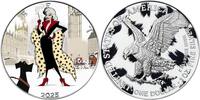 United States 1 Dollar LONDON DIVA OF DALMATIANS Queens of Darkness 1 Oz Silver Coin 1$ USA 2025 -