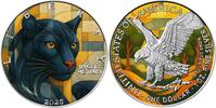United States 1 Dollar PANTHER Picasso Untamed 1 Oz Silver Coin 1$ USA 2025 -