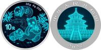 China 10 Yuan WIREFRAME Panda Silver Coin 10 Yuan China 2025 -