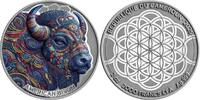 2000 Francs 2025 Cameroon AMERICAN BISON Patterns of the World 2 Oz Silver Coin 2000 Francs Cameroon 2025 Antique Finish