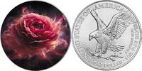 1 Dollar 2025 United States ROSE Flowers of Life 1 Oz Silver Coin 1$ USA 2025 BU - Brilliant Uncirculated