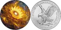 1 Dollar 2025 United States SUNFLOWER Flowers of Life 1 Oz Silver Coin 1$ USA 2025 BU - Brilliant Uncirculated