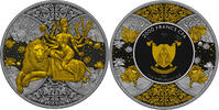 Cameroon 2000 Francs DURGA Hindu Religion Dark Gilded 1 Oz Silver Coin 2000 Francs Cameroon 2023 -