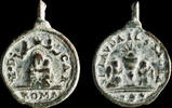 RELIGIOUS MEDALS  Religious medal, V. Carmen / S. Sacrament, XVI-XVII centuries - 21x16 mm. ss