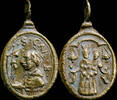 RELIGIOUS MEDALS  Religious medal XVI-XVII centuries, S. Carlos Borromeo / V. Loreto - 20x12 mm. ss