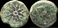 IBERIAN PUNIC REPUBLICAN Spain - Malaca (Malaga) Ae Sextant - 14 mm / 2.97 gr.   ss