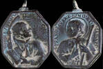 RELIGIOUS MEDALS  Religious medal XVI-XVII centuries, San Ignacio / San Francisco Javier - 30x37 m ss