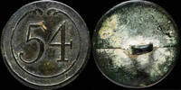 MILITARY BUTTONS  Button Military French, Regiment 54, Napoleonic Wars - 23 mm. ss