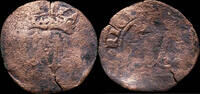 SPANISH MONARCHY  4 Maravedís Joana and Charles, Santo Domingo Mint - 24 mm / 2.02 gr. ss