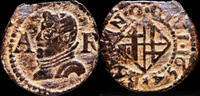 SPANISH MONARCHY 1654, Ardite Philips IV, Barcelona Mint - 17 mm / 1.40 gr. -