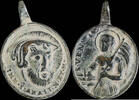 RELIGIOUS MEDALS Medal XVI-XVII centuries, S. Anastasio / S. Venancio - 27x18 mm. -