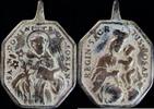 RELIGIOUS MEDALS  Religious medal XVI-XVII centuries, S. Domingo Soriano / V. Rosario, 45X33 mm. ss