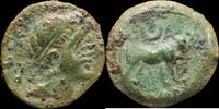 IBERIAN PUNIC REPUBLICAN Ancient Hispania - Castulo, Cazlona (Jaen), Ae Semis - 18 mm / 4.07 gr.   ss