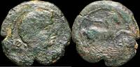 IBERIAN PUNIC REPUBLICAN  Ancient Hispania - Kese Tarraco (Tarragona) Ae Semis - 21 mm / 4.78 gr. ss