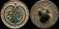 MILITARY BUTTONS  Button Military French, Regiment 50, Napoleonic Wars - 16 mm. ss