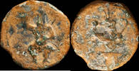 IBERIAN PUNIC REPUBLICAN  Ancient Hispania - Ebusus (Ibiza) Ae 1/4 Calco - 15 mm / 2.53 gr. ss