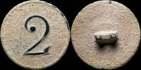 MILITARY BUTTONS  Button Military Spanish, Regiment 2, Independence War - 22 mm. ss