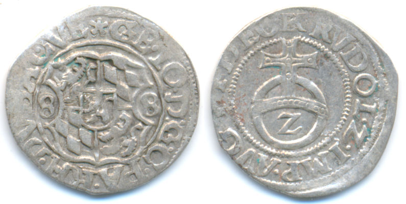 Pfalz Veldenz Johann, 15441592. 1/2 Batzen 1588 ss