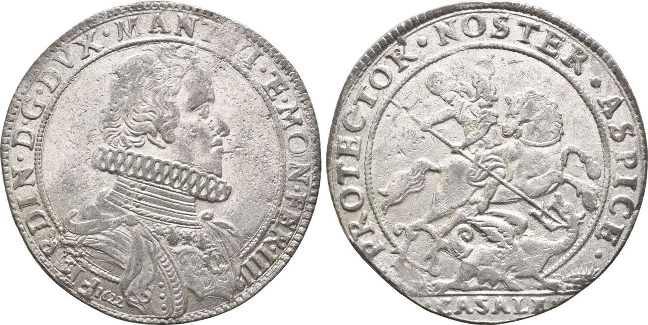 Italien Casale Ducatone 1622 Ferdinando Gonzaga, 16121626 vz