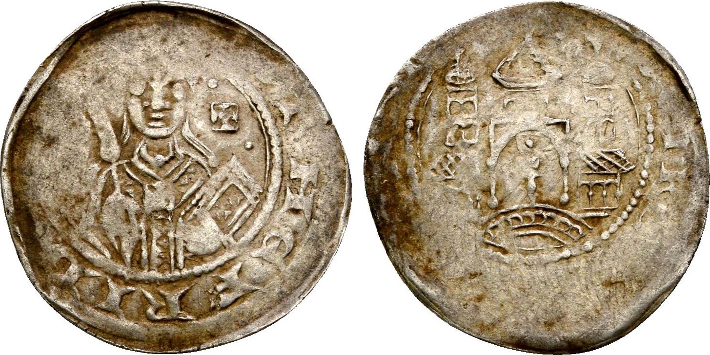 Würzburg Bistum Pfennig Gottfried von SpitzenbergHelfenstein 1186