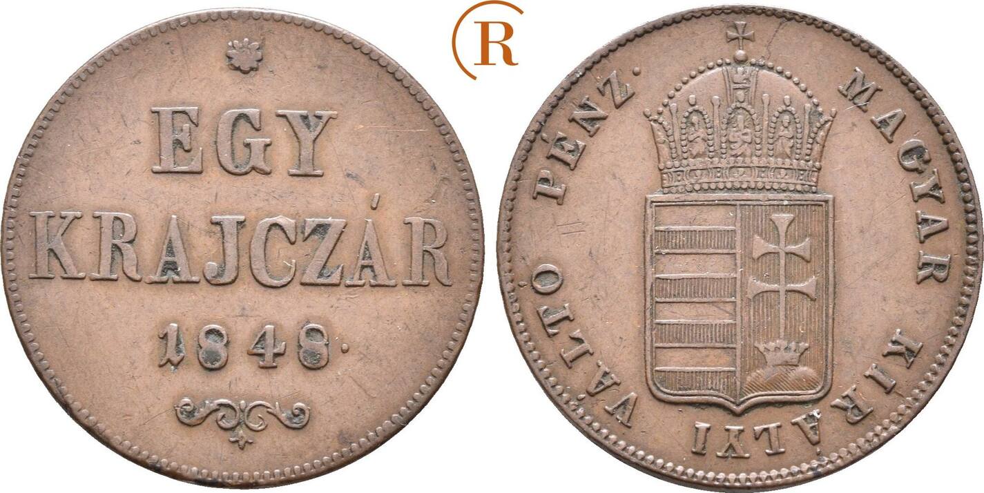Habsburg 1 Krajczar 1848 Revolution in Ungarn, 18481849 ssvz