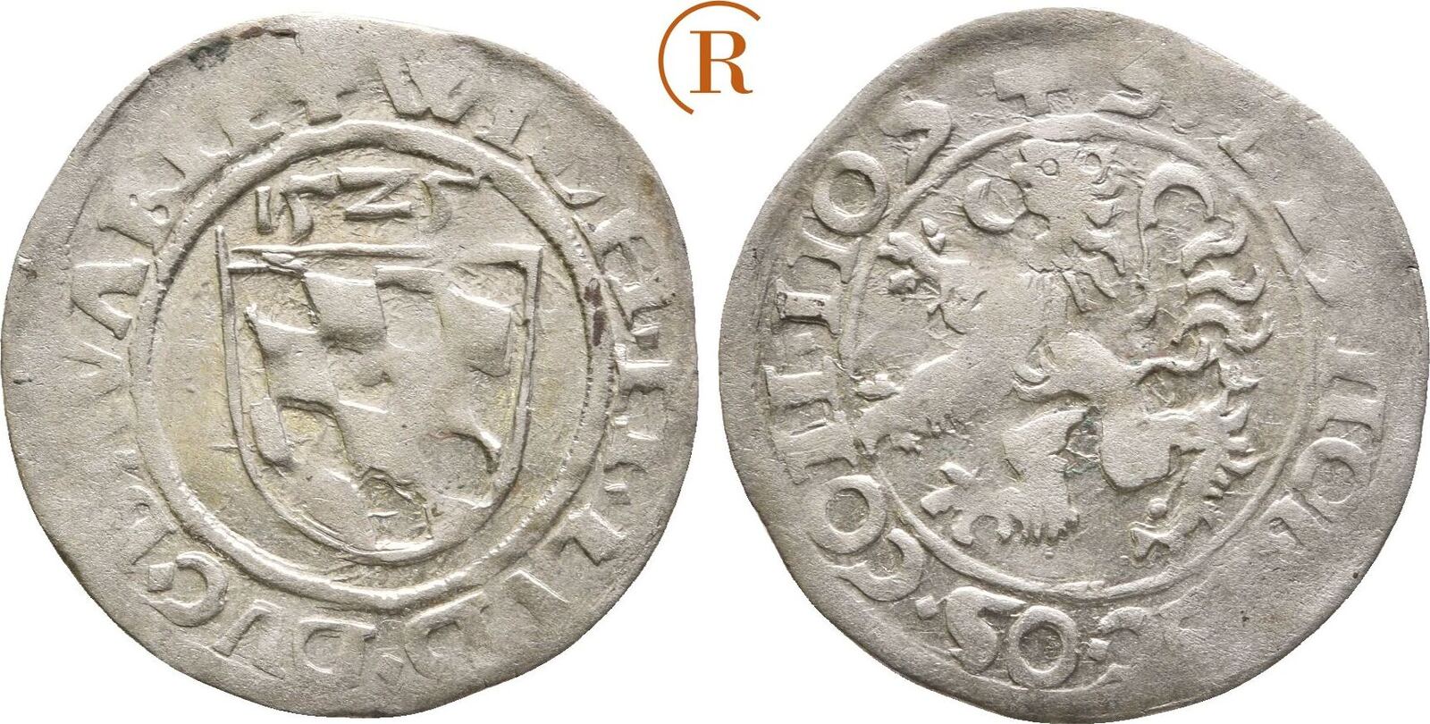 Bayern 1/2 Batzen München 1525 Wilhelm IV. und Ludwig X, 15161545 vz