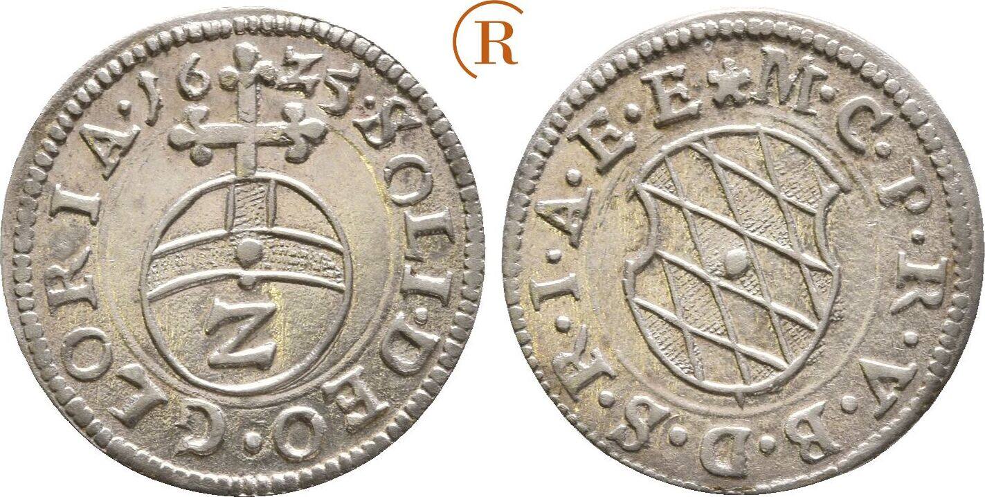 Bayern: 1/2 Batzen ( 2 Kreuzer ) 1625 Maximilian I, 1598-1651: Fast ...