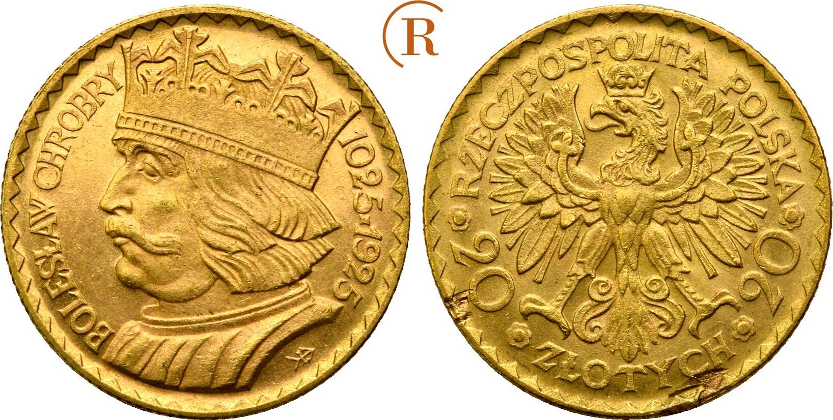 polen-republik-20-zlotych-warschau-gold-300-jahre-k-nigreich-1925-vz