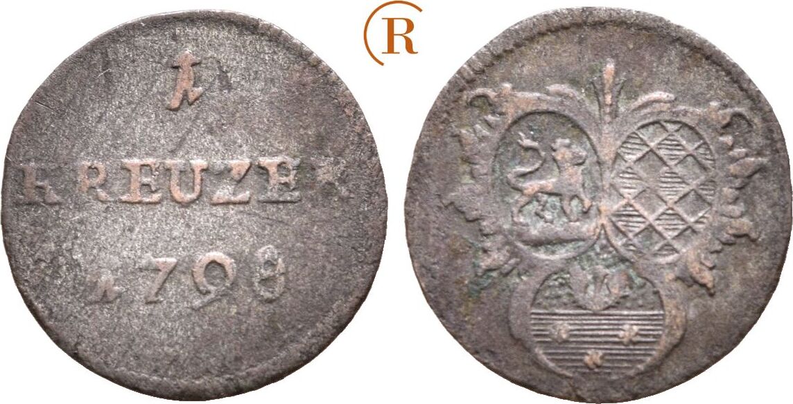 Löwenstein Wertheim Rochefort 1 Kreuzer 1798 Dominik Konstantin, 1789