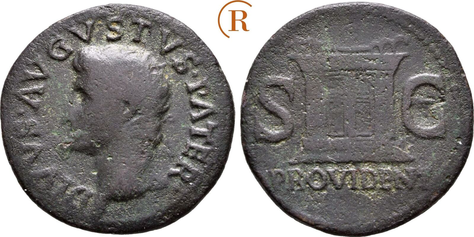 Antike Römisches Kaiserreich As Augustus 27 14 N Chr Geprägt Unter Tiberius F Ss Hübsche