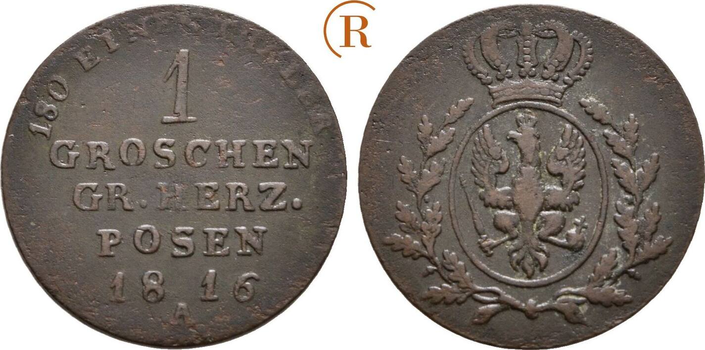 Preussen 1 Groschen für Posen 1816 A Friedrich Wilhelm III, 17971840