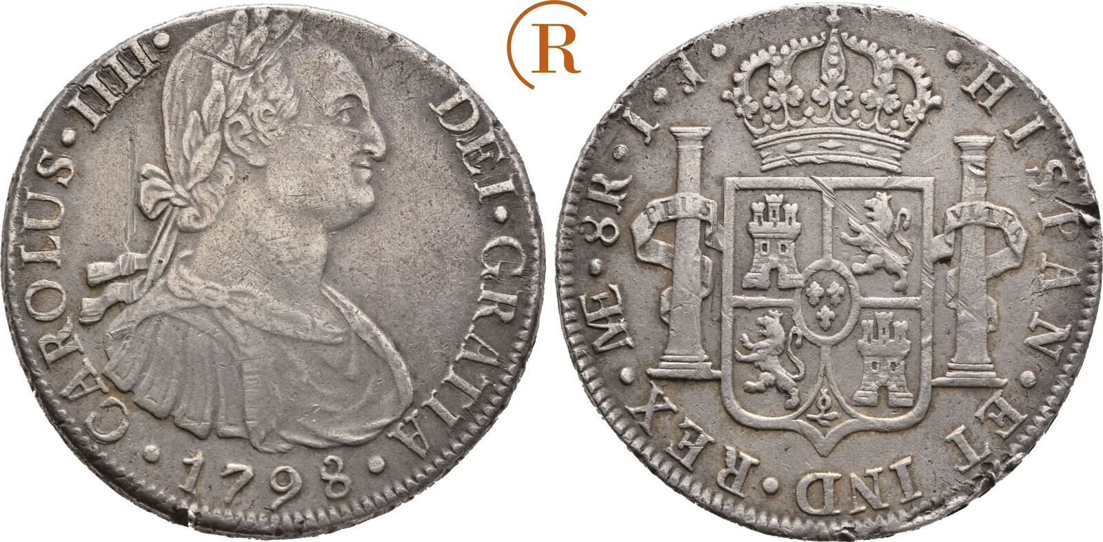 Peru 8 Reales Lima 1798 IJ Karl IV, 17881808 ss Kratzer