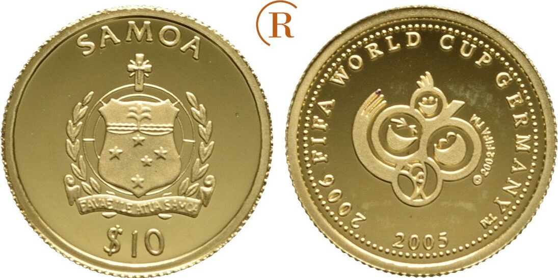 Samoa: 10 Dollar 1,24 Gramm Feingold 