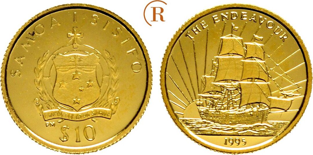 Samoa: 10 Dollar 1,24 Gramm Feingold 1995 PP | MA-Shops