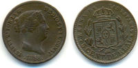 Spanien: 5 Centimos de Real Isabella II, 1833-68: