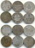 Hessen, Frankfurt und Nassau: 6 x 6 Kreuzer 1827, 1828, 1835, 1837, 1838 und 1848