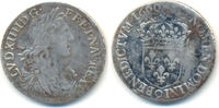 Frankreich: 1/2 Ecu Mzz. 9 für Rennes. Ludwig XIV, 1643-1715: