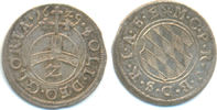 Bayern: 1/2 Batzen zu 2 Kreuzer Maximilian I, 1623-51: