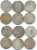 Bayern: Lot 6 x 1/2 Batzen zu 2 Kreuzer Maximilian I, 1623-51: