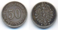 Kaiserreich: Kleinmünzen. 50 Pfennig
