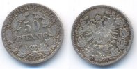 Kaiserreich: Kleinmünzen. 50 Pfennig