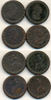 Grossbritannien: Lot 4 x Penny Georg III, 1760-1820: