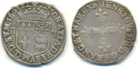 Frankreich: 1/4 Ecu Morlass. Heinrich IV, 1589-1610: