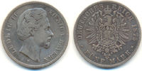 Bayern: 5 Mark Ludwig II, 1864-86: