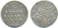 Mecklenburg Strelitz: 1/6 Taler Münzstätte Neustrelitz Adolf Friedrich IV, 1752-1794: